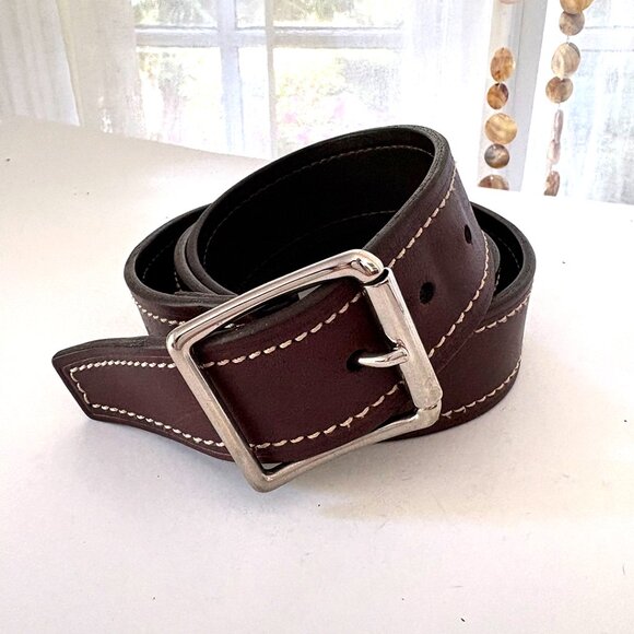 Zegna Sport Men's Leather Belt_Size 38 - Picture 8 of 8